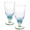 Null 2er Set Bahia Eisbecher 540ml Blau Mit Grünem Fuß 23