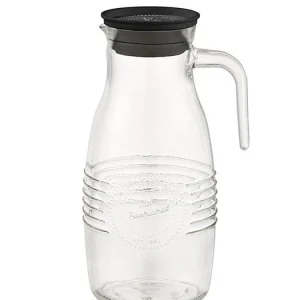 APS Glaskaraffe 1,0 Liter Mit Trinkglas 300 Ml Im Old-Fashioned Design 11