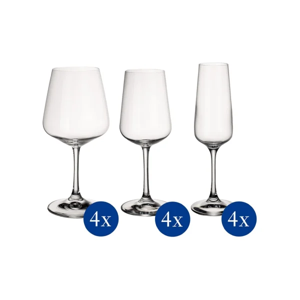 Villeroy & Boch 12er Set Wein- Und Sektgläser Ovid In Transparent 1