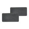 Villeroy & Boch 2er Set Servierplatten Manufacture Rock In Schwarz 34