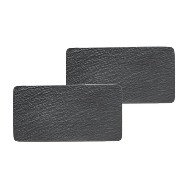 Villeroy & Boch 2er Set Servierplatten Manufacture Rock In Schwarz 1