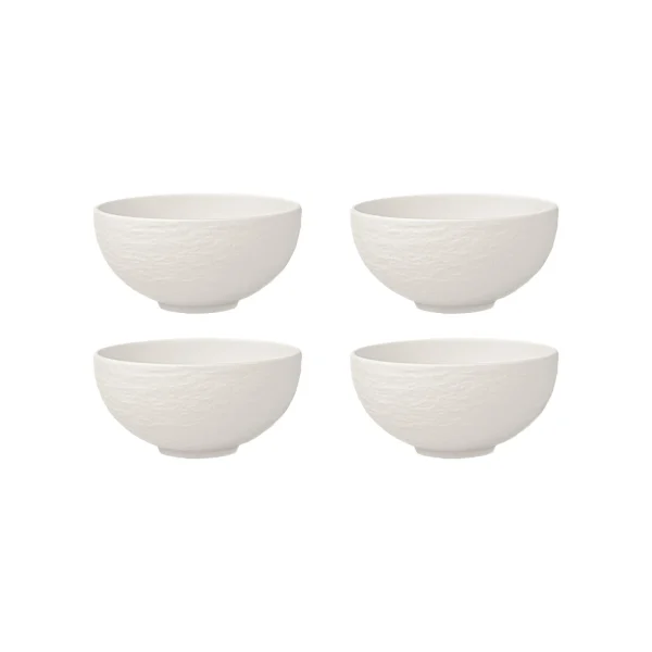 Villeroy & Boch 4er Set Suppen Bol Manufacture Rock Blanc Ø 12,5 Cm In Weiß 1