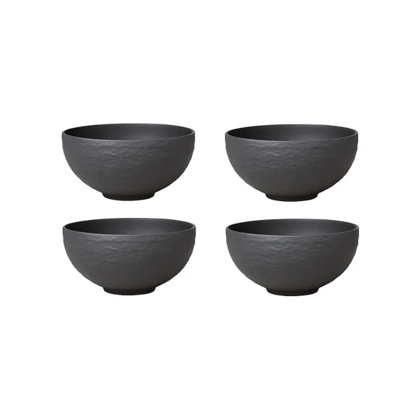 Villeroy & Boch 4er Set Suppen Bol Manufacture Rock Ø 12,5 Cm In Schwarz 1