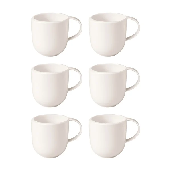 Villeroy & Boch 6er Set Becher Mit Henkel NewMoon 390 Ml In Weiß 1