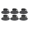 Villeroy & Boch 6er Set Kaffee Set Manufacture Rock 150 Ml In Schwarz 14