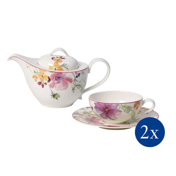 Villeroy & Boch Tee-Set, 5-teilig, Für 2 Personen Mariefleur Tea In Bunt 1